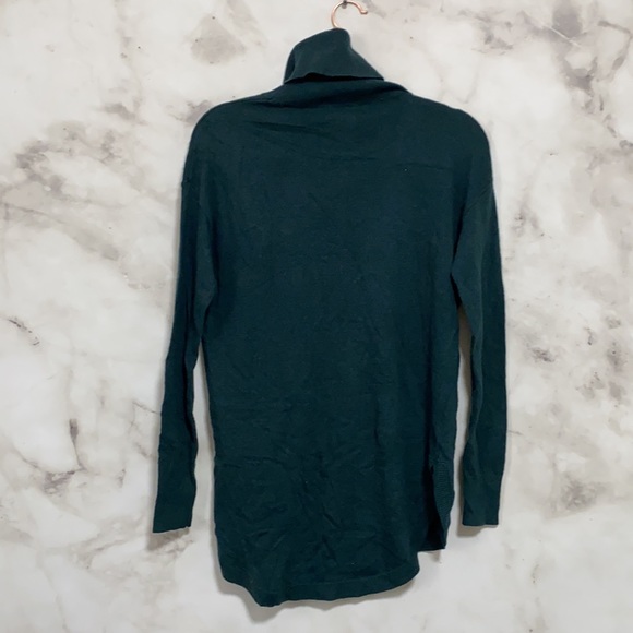 Chelsea28 Dark Green Turtleneck Slit Side Sweater - Picture 7 of 9